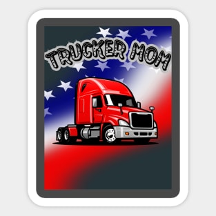 TRUCKER MOM Sticker